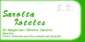 sarolta koteles business card