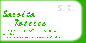 sarolta koteles business card